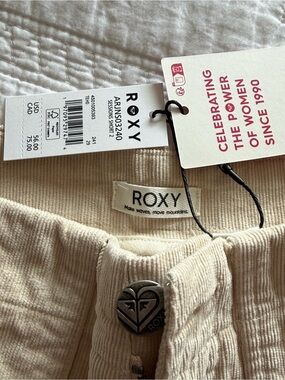 NWT Roxy Cream Corduroy Casual Shorts